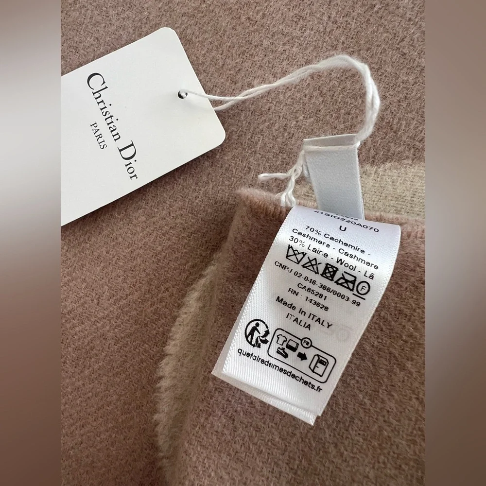 Dior Signature Cashmere & Wool Scarf – New in Box NWT